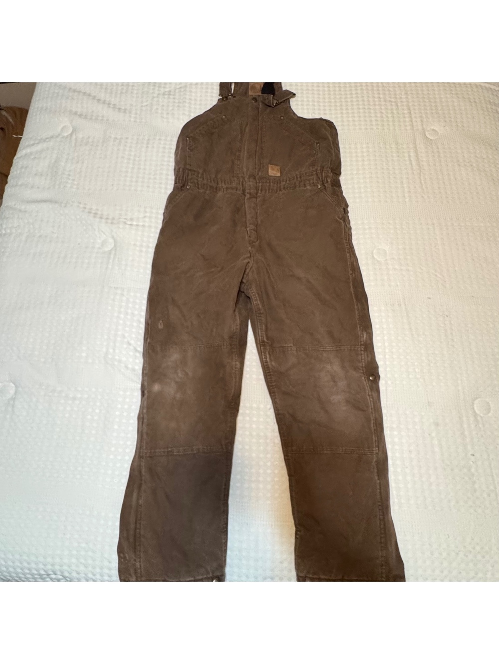 Vintage Berne Insulated Bib Overalls Youth L 18-20 Brown Duck Canvas Workwear